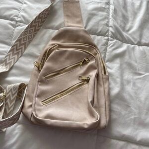 Stylish Cream Crossbody Bag